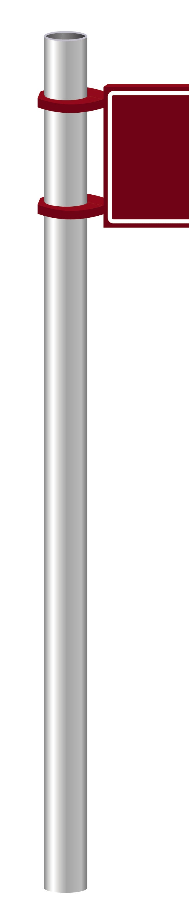 Stabs virziena norādēm / ceļa zīmēm, stiprināšanai