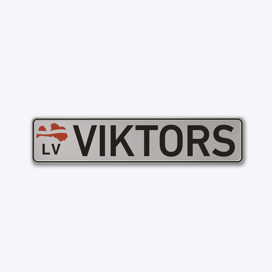 Vārda zīme ar uzlīmi VIKTORS - 114mm x 520mm