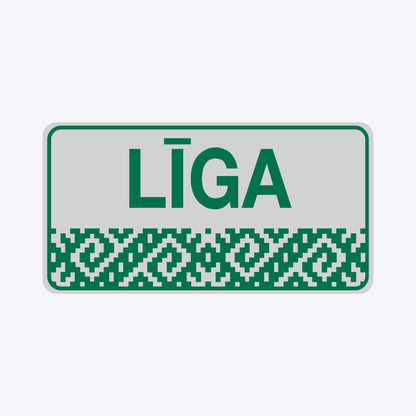 Vārda zīme ar uzlīmi - latviešu raksti - LĪGA - 114 x 220mm