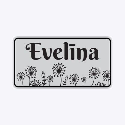 Vārda zīme ar uzlīmi - EVELĪNA - 114 x 220mm