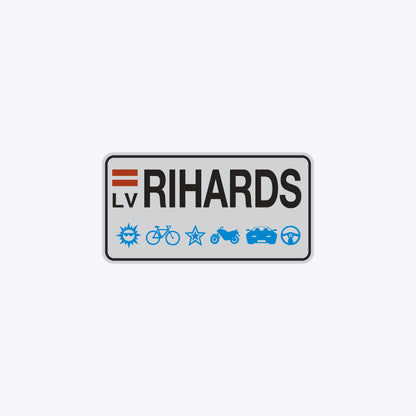 Vārda zīme ar uzlīmi - RIHARDS - 114 x 220mm