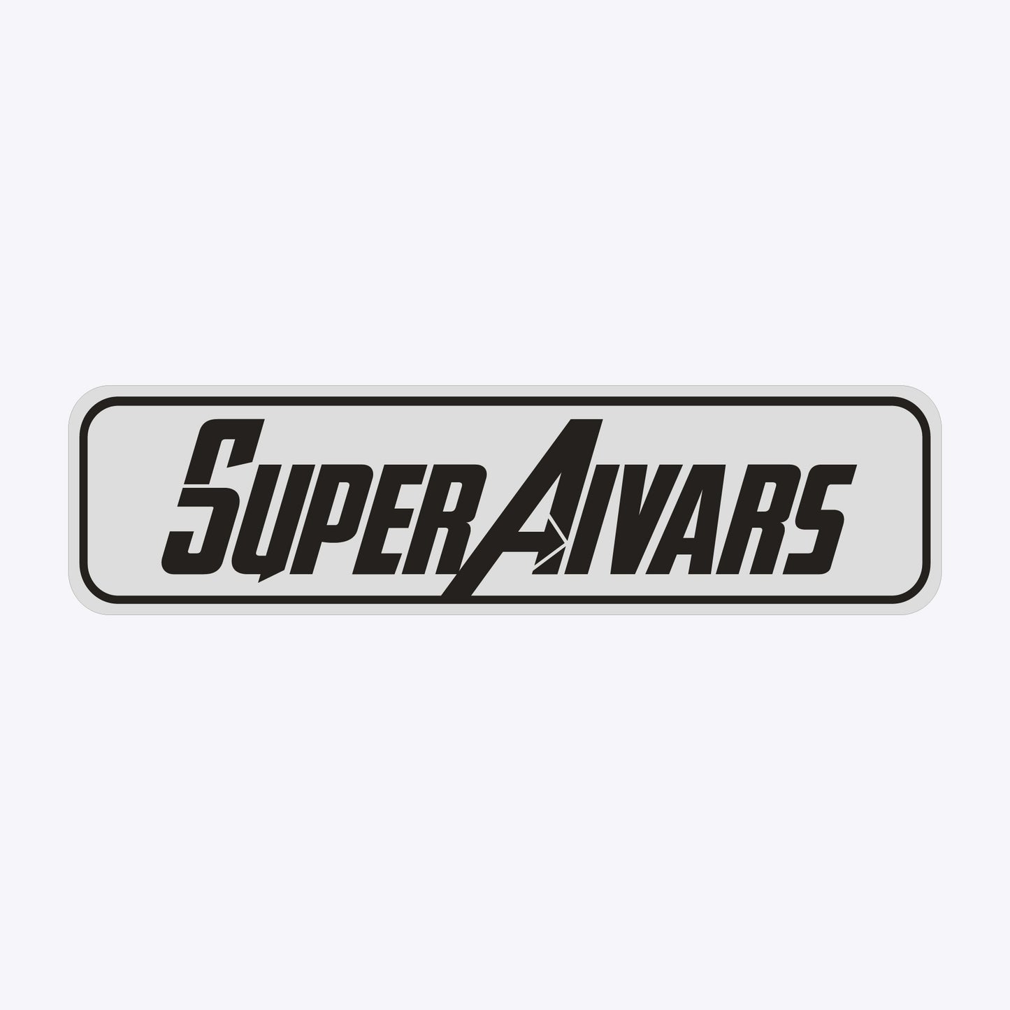 Vārda zīme ar uzlīmi - Avengers - SUPERAIVARS - 60 x 220mm