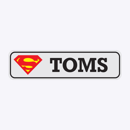 Vārda zīme ar uzlīmi - Superman - TOMS - 60 x 220mm