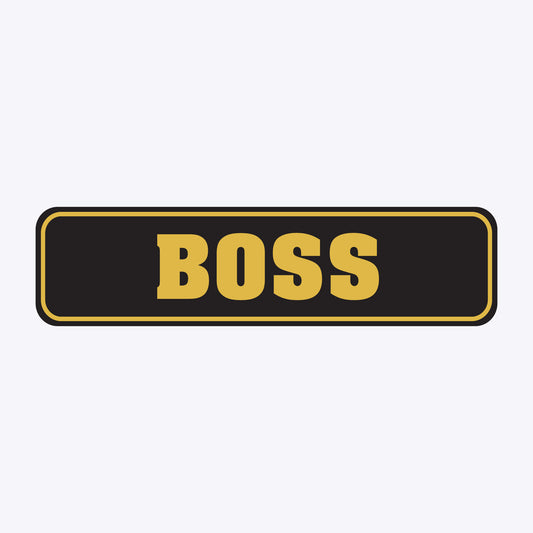 Vārda zīme ar uzlīmi - Boss - 60 x 220mm