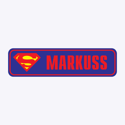 Vārda zīme ar uzlīmi - Superman - MARKUSS - 60 x 220mm
