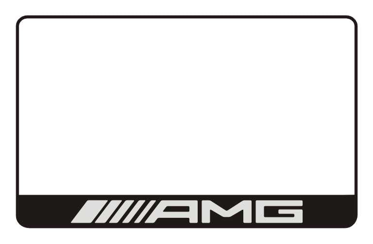 Motocikla numura turētājs ar uzrakstu - AMG