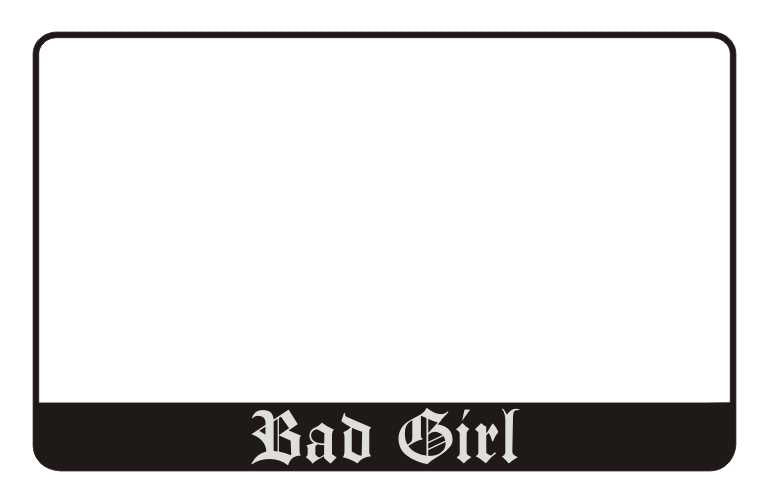 Motocikla numura turētājs ar uzrakstu – Bad Girl