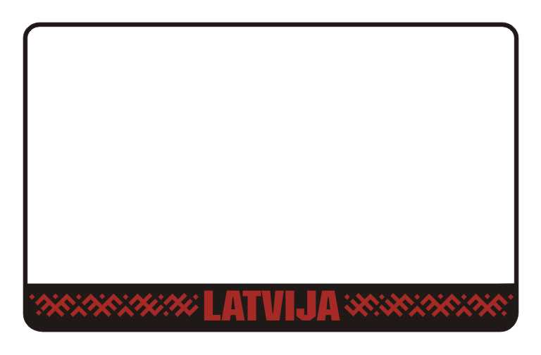 Motocikla numura turētājs ar uzrakstu - Latvija un latviešu  rakstiem