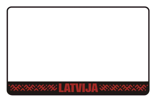 Motocikla numura turētājs ar uzrakstu - Latvija un latviešu  rakstiem