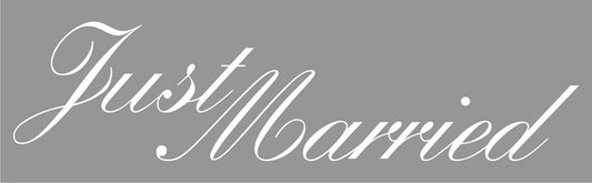 Uzlīme - Just Married, 50 x 12 cm