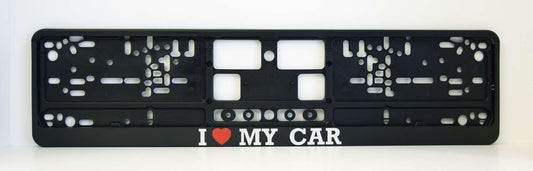 Auto numura turētājs ar uzrakstu - I love my car