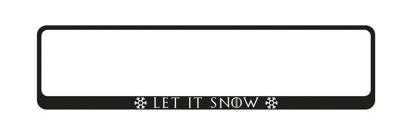 Auto numura turētājs ar uzrakstu - Let It Snow Latsign