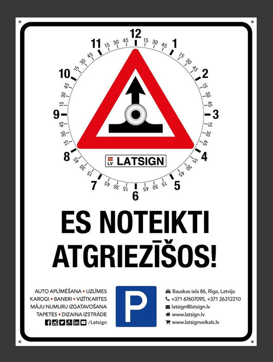 LATSIGN Laikrādis autostāvvietai