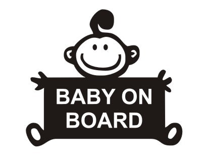 Uzlīme - Mašīnā bērns "Baby on Board", 16 x 13 cm
